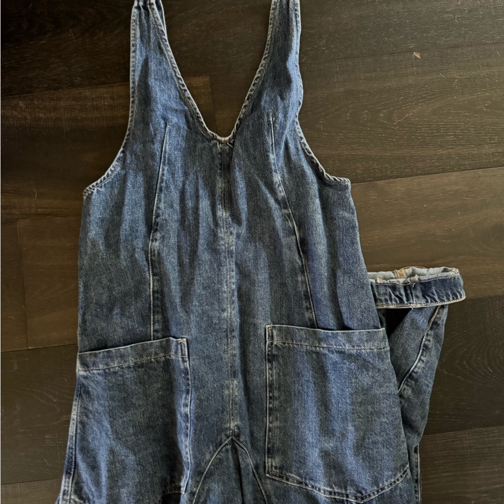 Free People Denim Overalls
